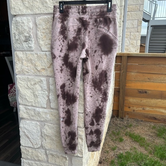 Lululemon Women's Tie Dye Pink Brown Joggers Sz 6 Pockets Wide Band Waist Pants - Picture 5 of 7
